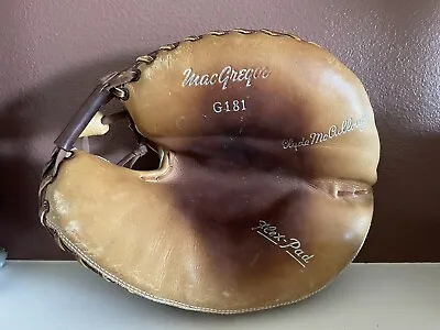 Vintage MacGregor G181 Baseball Glove Clyde McCullough Catcher's Mitt • $39