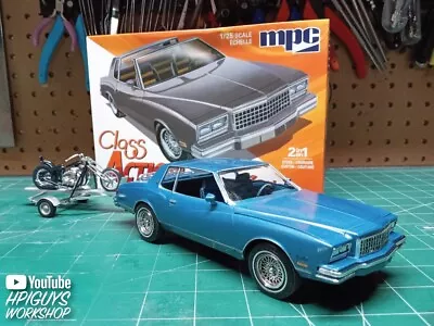 MPC967 - 80 Chevy Monte Carlo With Chopper & Trailer 1:25 Scale Model Kit Sealed • $31.99