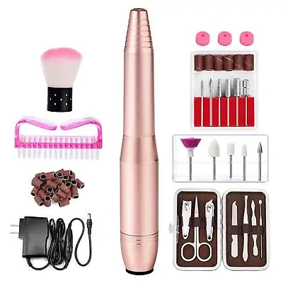 Electric Nail Drill File Acrylic Manicure Pedicure Portable Machine Kit Tool Set • $10.99