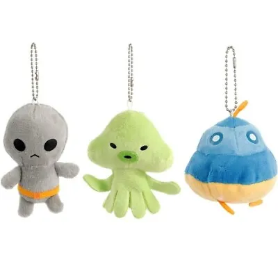 Plush Toy Keychains Gray Alien Green Alien And UFO Super Cute 3 Pcs • $10.99