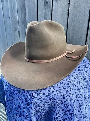 Vintage Resistol Self Conforming 3x Beaver Fur Cowboy Hat In Size 7 1/4 Brown • $60