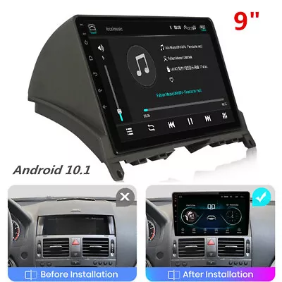 Android 10.1 Stereo Radio GPS Navi For Mercedes Benz C Class W204 S204 2007-2010 • $159.11