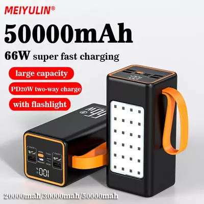 50000mAh Power Bank Large Capacity PD20W 20000mAh Powerbank Portable Fast Charge • $49.35