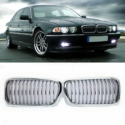 For BMW E38 740i 740iL 750iL 1999-2002 00 Chrome Front Kidney Grilles Hoods • $32.29