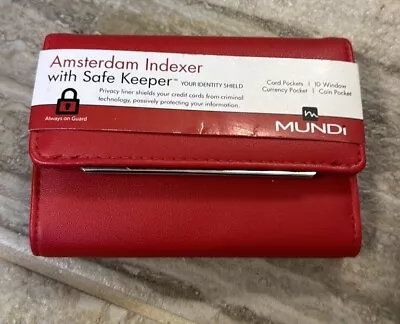 NEW Mundi Amsterdam Indexer Wallet Red • $13