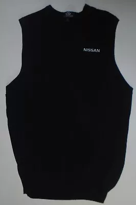 MEN'S BLACK NISSAN MOTORS COTTON SWEATER VEST Size: XL • $23.97