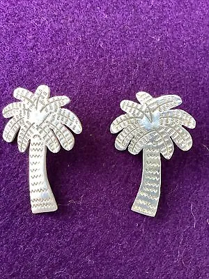 Vintage Sterling Silver PALM TREE Post EARRINGS Largish 2   MEXICO • $29.99