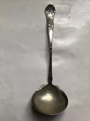 Vintage  N.F. Silver Co. 1877 Ladle Spoon 10 1/2” Long Pansies • $12