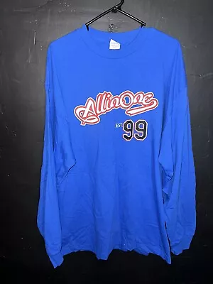 VTG Alstyle All In One AIO T Shirt Adult 2XL XXL Blue Est. 99 Graphic Y2K Long S • $9.99