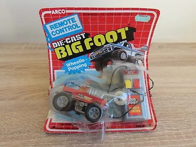 Vintage 1984 Arco Remote Control Wheelie Popping Big Foot Toy Monster Truck • $92.49