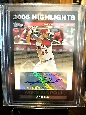 2007 Mike Napoli Topps 2006 Highlights  Auto  #ha-mn Nm/mint • $11