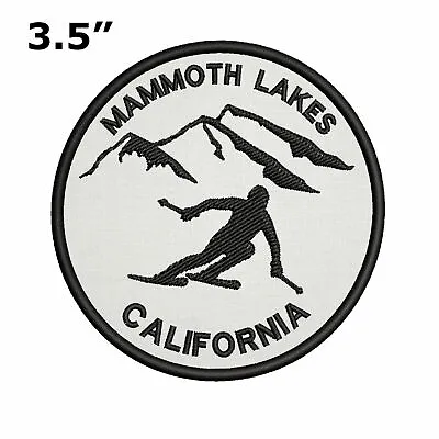 Mammoth Lakes California Embroidered Iron-on Patch Applique Extreme Skier Sports • $4.87