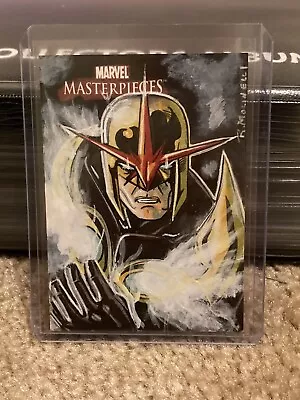 2008 Marvel Masterpieces Sketch Card NOVA By Rich Molinelli 1/1 • $100