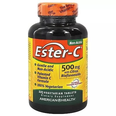 American Health 500 Mg Ester C With Citrus Bioflavonoids 225 Vegetarian Tablets • $22.99