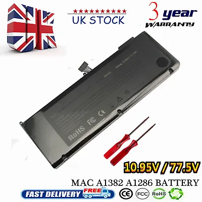 £30.99 • Buy A1382 Battery For MacBook Pro 15 Inch A1286 (for Early/Late 2011,Mid 2012) PC