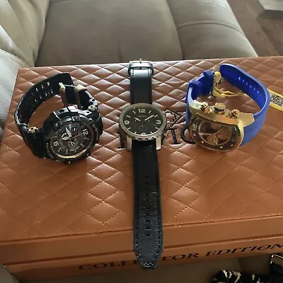 3 Watches Used For Parts Invicta Fossil & Casio • $19.99