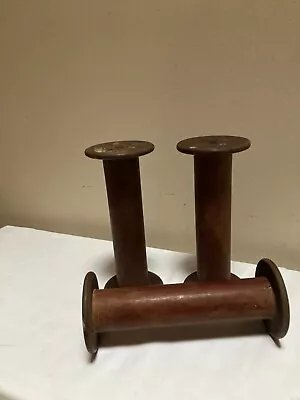 Vintage Wooden 7.5  Textile Sewing Spool/Bobbin With Patina. Country Cottage • $25