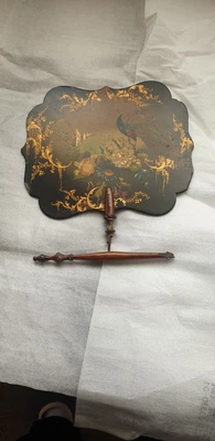 £50 • Buy Antique Victorian Papier Mache Face Screen 1800's-1850's
