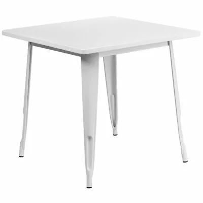 Flash Furniture 31.5  Square Metal Dining Table In White • $213.87