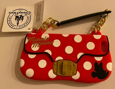 Disney Parks Minnie Mouse Purse W/Handle Red Silicone IPhone 6 Case NEW • $6.50
