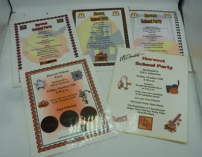 Vintage McDonalds Harvest School Party Posters Store Display Halloween LOT#9 • $26.99