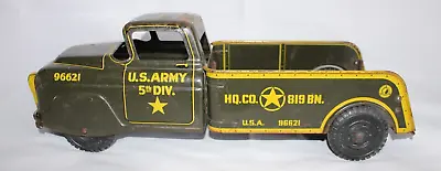 Vintage Marx Toys F268 Green U.S. ARMY 5th DIV Tin Truck • $125