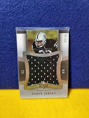 2005 Upper Deck Exquisite Super Jersey Serial # 50/50 Marcus Allen Oakland... • $50