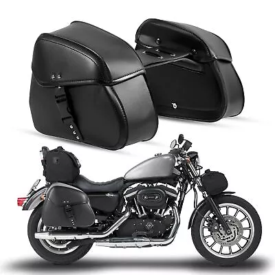 Black Motorcycle Side Saddle Bags For Suzuki Boulevard M109R C90T M50 M90 S40 • $65.99