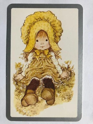 Sarah Kay Bonnet Girl Young Lady In Garden Vintage Retro Art Swap Playing Card • $2.50