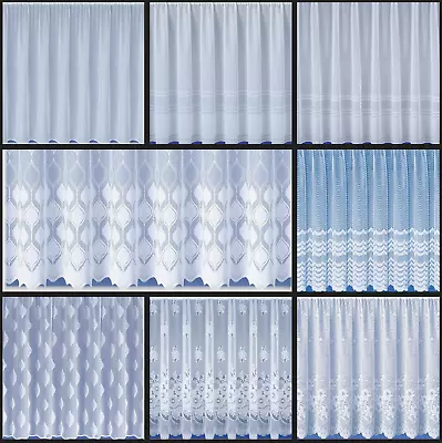 Cheap Window Net Curtain - Sold Per Meter - Free Postage - Available In 11 Drops • £8.49