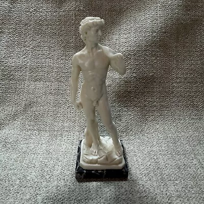 Statue Of David Michelangelo Sculptor A. Santini White Marble Resin Italy Roman • $31.99