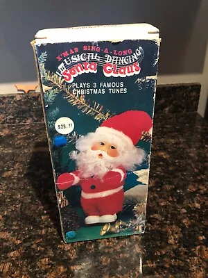 Vintage Musical Dancing Santa Claus 3 Songs W/Box • $14.95