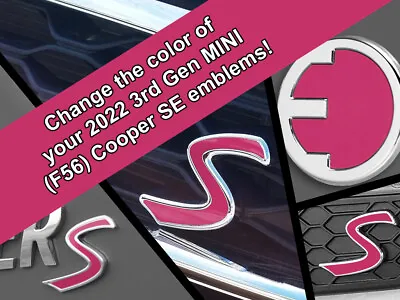 Scuttle & Rear Emblem SE Decals For 2022-2023 Only MINI Cooper Electric F56 • $10.99