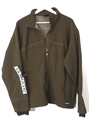 Patagonia Men's Fleece Lined Soft Shell Jacket Brown PCU SF CAG SOF Size XL B3 • $123.99