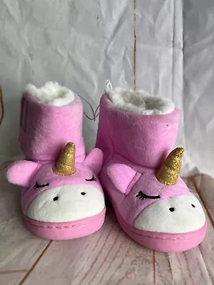 BNWT Girls Sz 5 Baby Anko Brand Unicorn Slippers Shoes Rubber Sole • $11.95