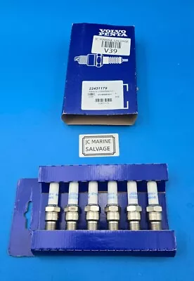 NEW OEM Volvo Penta 22431179 -Spark Plug Kit Qt:6- V39 • $78