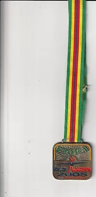 Vintage Flora London Marathon 25th Anniversary 2005 Finishers Medal With Ribbon • £20