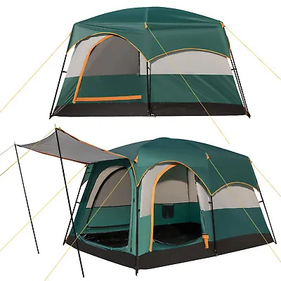 6-Person Camping Tent Double-Layer Cabin Tent Portable Camping Hiking Carry Bag • £104.95