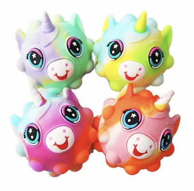 £5.99 • Buy Fidget Stress Ball Popper Toy Party Bag Filler Push Pop It Autism Unicorn