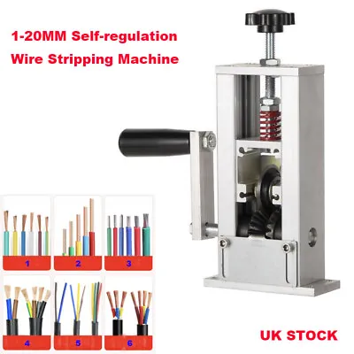 Manual Wire Stripping Machine Copper Recycling Tool Peel Stripper Cable Cutter • £26.99