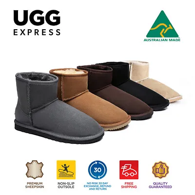 【EXTRA 15% OFF】UGG 100% Australian Made Men Women Mini Classic Sheepskin Boots • $69