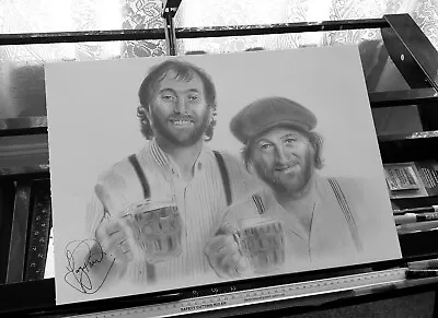Chas And Dave 80s Music Pencil Hand Drawn Art Print Picture Collectable Fan A3 • £20