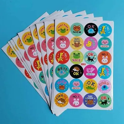£1.69 • Buy 5PC Kids Reward Stickers Labels Children Animals Teachers School Praise  30mm