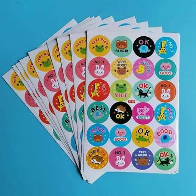 £1.69 • Buy 5PC Kids Reward Stickers Labels Children Animals Teachers School Praise  30mm