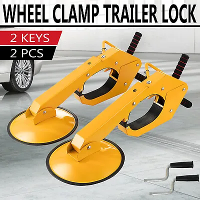 2PC Anti Theft Wheel Lock Clamp Boot Tire Claw Parking Car Truck RV Boat Trailer • $78.90