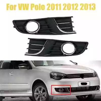 Pair Fog Light Lamp Cover Bumper Grille Front Bumper Grill For VW Polo 2011-2013 • $46.89