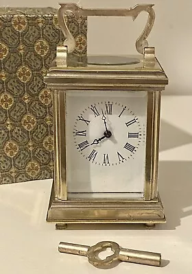 Vintage Silver Plate  Nickel Miniature Carriage Clock In Very Good Condition • £180