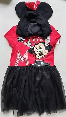 Disney's Minnie Mouse Tutu Dress (w/ Hood Ears Bow) Size Girls S 6/6X NWT • $23.50