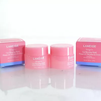 2 LANEIGE MINI LIP SLEEPING MASK - 0.08oz./2.5g Ea  Deluxe Sample/Travel • $19.99