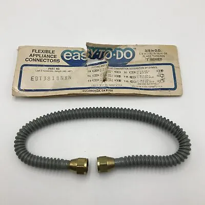 18  Flexible COMPRESSION FITTING Gas Line | 3/8  O.D. 1/4  I.D. | -24 Flare T... • $22.95